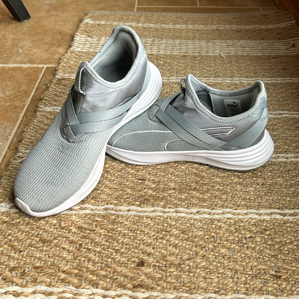 Puma Grey Slip On Sneakers